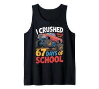 Arte Infantil de I Crush 67 Days of School Monster Truck Camiseta sin Mangas