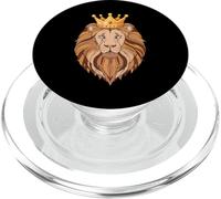 Arte Inspirado en la Fuerza y el Coraje del león con la Corona PopSockets PopGrip para MagSafe