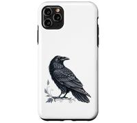 Arte intrincado de cuervo negro con detalle de hojas ornamentadas Carcasa para iPhone 11 Pro Max