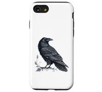 Arte intrincado de cuervo negro con detalle de hojas ornamentadas Carcasa para iPhone SE (2020) / 7 / 8