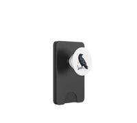 Arte intrincado de cuervo negro con detalle de hojas ornamentadas PopSockets PopWallet para MagSafe