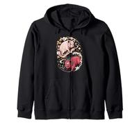 Arte Japonés Cerdo Bueno Y Diablo Cerdos Sudadera con Capucha