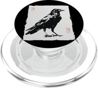 Arte japonés cuervo cuervo estilo vintage gótico PopSockets PopGrip para MagSafe