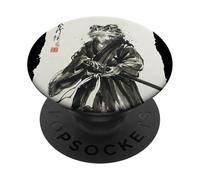 Arte japonés de Combate Katana de Rana samurái PopSockets PopGrip Adhesivo