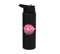 Arte japonés de flores rosas Sakura Stainless Steel Insulated Water Bottle