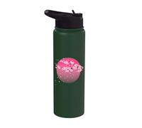 Arte japonés de flores rosas Sakura Stainless Steel Insulated Water Bottle
