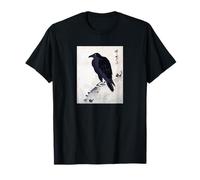 Arte japonés de Tinta de Cuervo - Pájaro Tradicional en Madera Camiseta