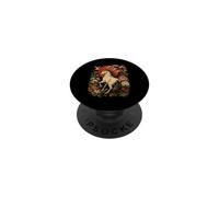 Arte Japonés Grúa Caballo Flores Sun Cherry Blossom Gráfico PopSockets PopGrip Adhesivo