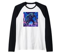 Arte japonés Kaiju retro, Kaiju raro legendario Camiseta Manga Raglan