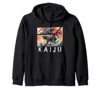 Arte japonés Kaiju retro, Kaiju raro legendario Sudadera con Capucha