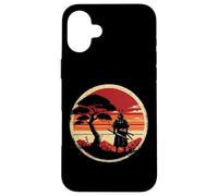 Arte japonés Samurai Retro Sunset Warrior Hombres Mujeres Niños Carcasa para iPhone 16 Plus