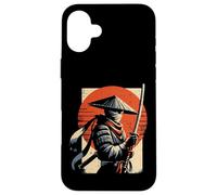 Arte japonés Samurai Sun Art Warrior Fighter Hombres Mujeres Niños Carcasa para iPhone 16 Plus