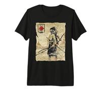 Arte japonés Samurai Vintage Marcial Fighter Retro Fan Camiseta Premium