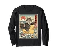 Arte japonés Ukiyo-e de Gato Ninja del Bosque Noruego Manga Larga