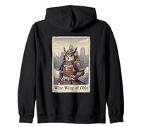 Arte Japonés Ukiyo-e Ohio Búho Samurai Guerrero Sudadera con Capucha