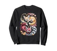 Arte Japonés Zorro Fennec Bien y Diablo Sudadera