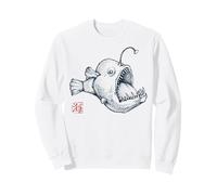 Arte Kanji japonés de Pez Rana - Peces de Aguas Profundas Sudadera