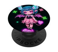 Arte Kawaii Gothic Succubus Heartcore PopSockets PopGrip Adhesivo