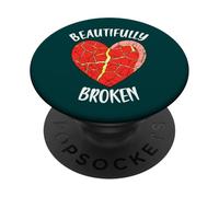 Arte Kintsugi de cerámica japonesa bellamente rota PopSockets PopGrip Adhesivo