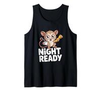 Arte Lindo Amante del café Tarsier Listo para la Noche Camiseta sin Mangas