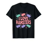 Arte Lindo de roedores I Love Hamsters Camiseta