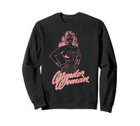 Arte Lineal con el Logotipo de Wonder Woman Super Hero Girl Power DC Comics Sudadera