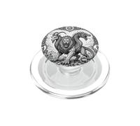 Arte Lineal de Bestia mítica Sagrada quimera PopSockets PopGrip para MagSafe