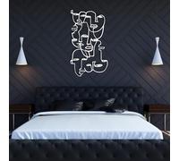 Arte Lineal de rostros Picasso, Mural Metal con Abstractos, Moderno, Decoración Pared Arte, Pare