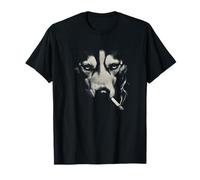 Arte Lineal Minimalista de Cara de Gato Fumador Surrealista Camiseta