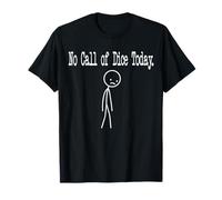 Arte Lineal Minimalista de No Call of Dice Today, Divertido Humor, Broma Camiseta