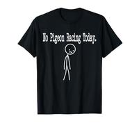 Arte Lineal Minimalista de No Pigeon Racing Today, Divertido Humor, Broma Camiseta
