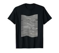 Arte lineal ondulado mínimo, ilusión óptica moderna abstracta Camiseta