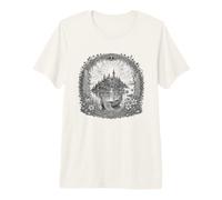 Arte Lineal Sacro de la Leyenda artúrica de la Isla mística de Avalon Camiseta Premium
