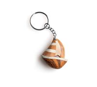 ARTÉ Llavero Barquito de la suerte de madera natural hecho a mano, LÍNEA ECOLÓGICA. 34608E, marrón, Talla única