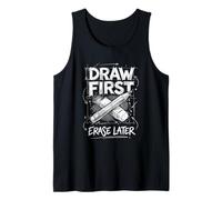 Arte Maestro Vida Dibujar Primero Borrar Después Camiseta sin Mangas