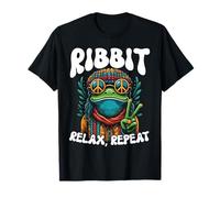 Arte maravilloso con diseño retro de Peace Hippie Frog Camiseta