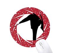 Arte marcial de Shaolin Kung Fu Chino. Wheel Mouse Pad de Goma roja Redonda
