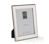 ARTÉ Marco de fotos de 10 x 15 cm, fabricado en Italia, elegante chapado en plata, chapado en plata antioxidante, precioso marco de plata chapada con parte trasera de madera de caoba 121Z/10 x 15