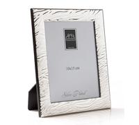 ARTÉ Marco de fotos de 10 x 15 cm, fabricado en Italia, elegante chapado en plata, chapado en plata antioxidante, precioso marco de plata con parte trasera de madera caoba E107/10 x 15