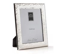 ARTÉ Marco de Fotos de 15 x 20 cm, Fabricado en Italia, Elegante Chapado en Plata Antioxidante, Marco con Parte Trasera de Madera de Caoba E107/15 x 20