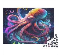 Arte Marino 1000 Piezas Rompecabezas Pulpo para Adultos Papel Grueso Decoración Pared Animales Acuáticos Educativo 70x50cm/1000pcs