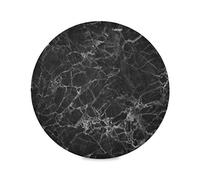 Arte Mármol Piedra Negra Manteles Individuales Redondo Lavables Juego de 1/4/6 Antideslizante Resistente al Calor para la Mesa de Cocina Comedor 39cm