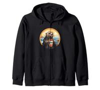 Arte matutino de Otter Coffee Lover Cozy River Wildlife Sudadera con Capucha