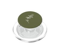 Arte Minimalista de líneas de Abejas y Flores PopSockets PopGrip para MagSafe
