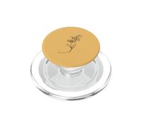 Arte Minimalista de líneas de Abejas y Flores PopSockets PopGrip para MagSafe