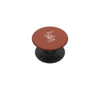 Arte Minimalista de líneas Florales de Abeja PopSockets PopGrip Adhesivo