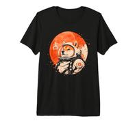 Arte Minimalista japonés 70s Retro Space Shiba Inu Dog Camiseta Premium