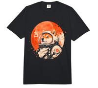 Arte Minimalista japonés 70s Retro Space Shiba Inu Dog Comfort Colors Adult Heavyweight T-Shirt
