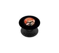 Arte Minimalista japonés 70s Retro Space Shiba Inu Dog PopSockets PopGrip Adhesivo