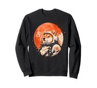 Arte Minimalista japonés 70s Retro Space Shiba Inu Dog Sudadera